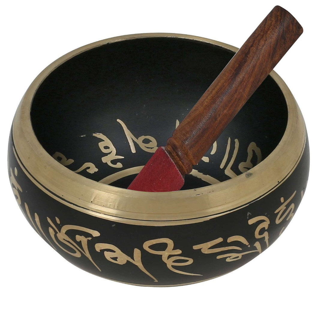 AsiaCraft Black Singing Bowl inside Buddha 4.5 inches