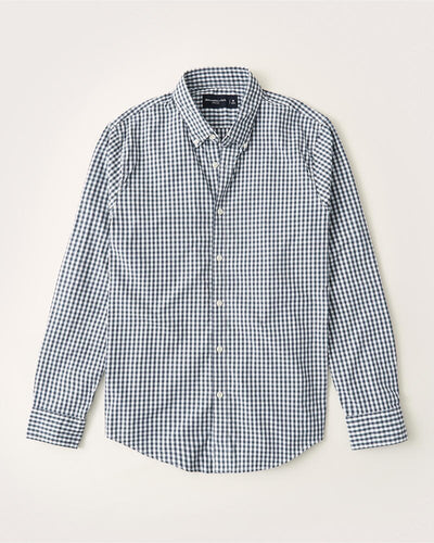 Moisture Wicking Long-Sleeve Button-Up