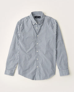 Moisture Wicking Long-Sleeve Button-Up